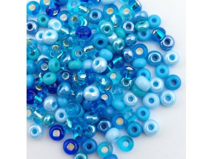 Preciosa rokajl 8/0 mix modrý