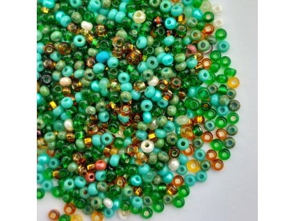 Preciosa rokajl 11/0 mix zelenohnědý