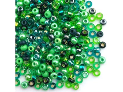 Preciosa rokajl 8/0 mix zelený