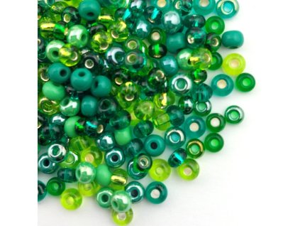 Preciosa rokajl 6/0 mix zelený