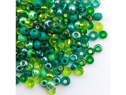 Preciosa rokajl 6/0 mix zelený