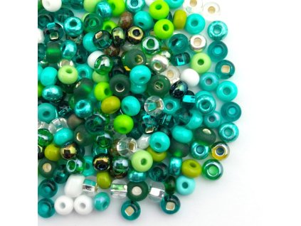 Preciosa rokajl 5/0 mix zelený