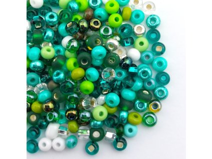 Preciosa rokajl 5/0 mix zelený