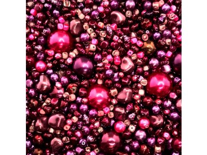 Směs voskovaných perliček vínová