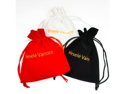 Dárkový pytlík na šperky Veselé Vánoce
