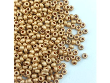 Preciosa rokajl 10/0 měděný matný