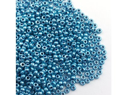 Preciosa rokajl 10/0 modrý metalický