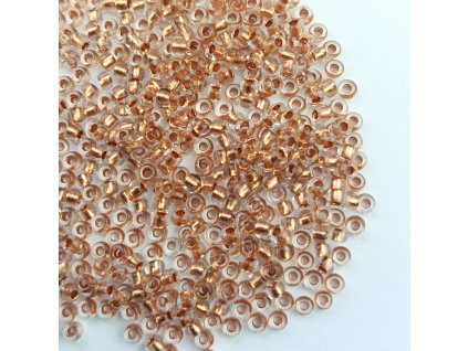 Preciosa rokajl 11/0 čirý měděný průtah
