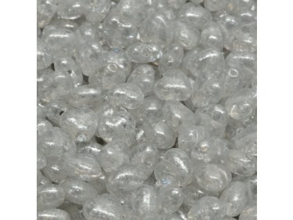 Skleněná srdíčka práskačky 6mm stříbrné