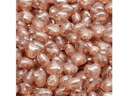 Skleněná srdíčka práskačky 6 mm měděné