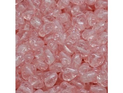 Skleněná srdíčka práskačky 6 mm růžové