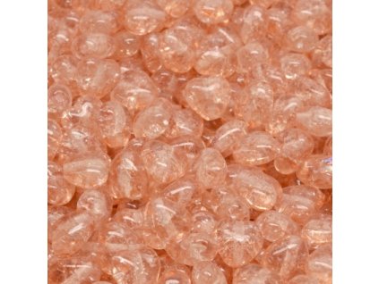 Skleněná srdíčka práskačky 6 mm oranžové