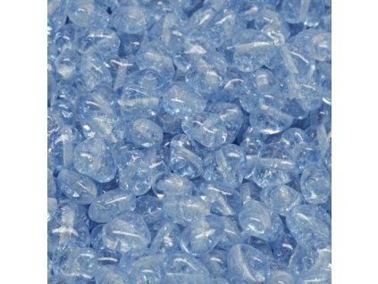 Skleněná srdíčka práskačky 6 mm modré