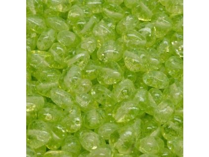 Skleněná srdíčka práskačky 6 mm sv. zelené