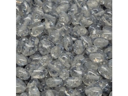 Skleněná srdíčka práskačky 6 mm šedé