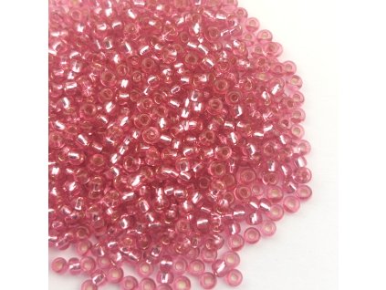 Preciosa rokajl 10/0 růžový průhledný