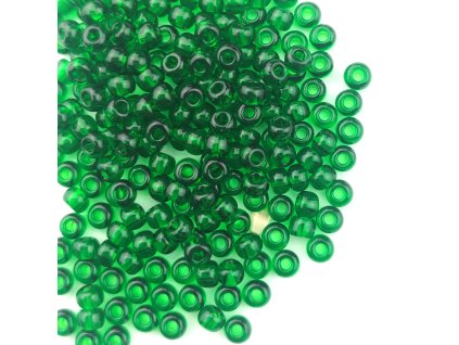 Preciosa rokajl 7/0 tm. zelený průhledný