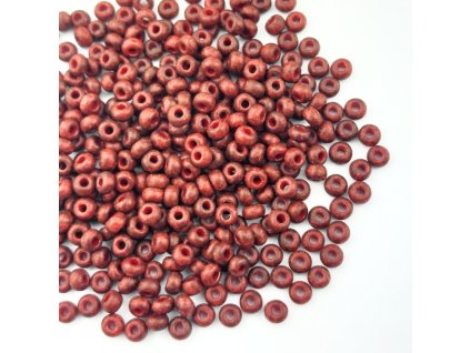 Preciosa rokajl 8/0 červený travertin