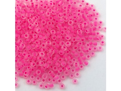 Preciosa rokajl 10/0 čirý růžový průtah mat