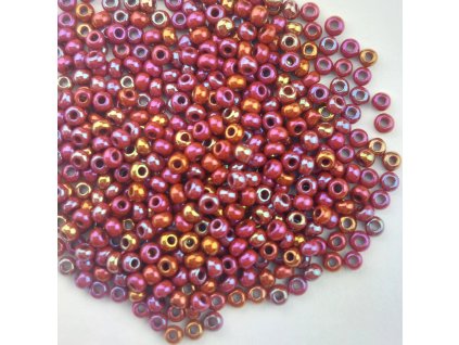 Preciosa rokajl 11/0 červený iris