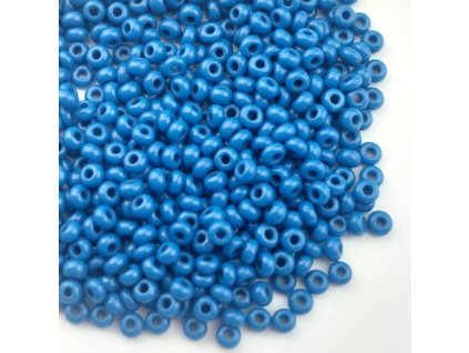 Preciosa rokajl 8/0 modrý opakní
