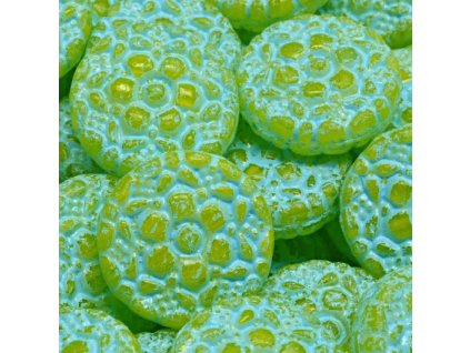 Korálky Vesna zelené tyrkys zátěr