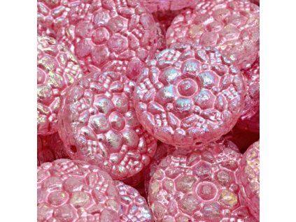 Korálky Vesna růžové transp. AB