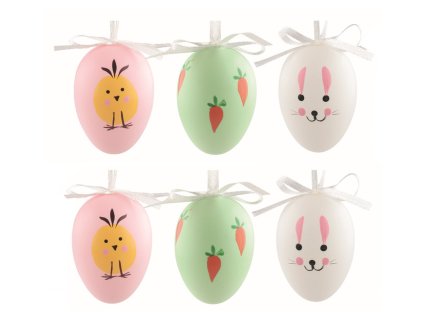 Plastová vajíčka 6 cm barevná zvířátka