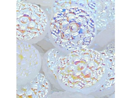 Korálky Vesna bílé žíhané AB