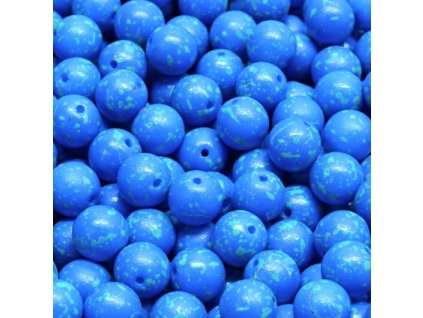 Kuličky 6mm modré s žíháním