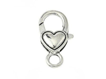 Karabinka srdce starostříbrná