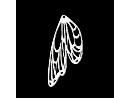 Přívěsek nerezový křídlo platinový