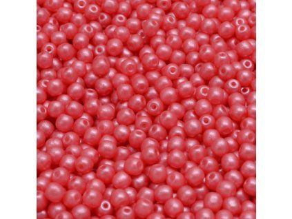 Kuličky 3 mm pastelově červené