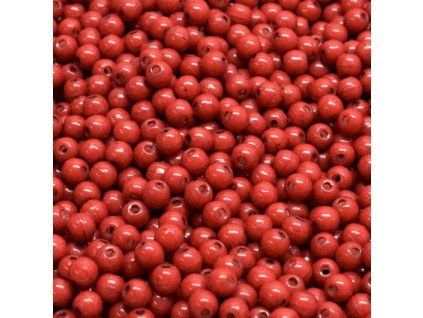 Kuličky 3 mm tmavě červené