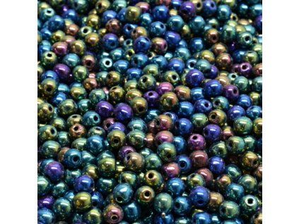 Kuličky 3 mm zelený iris