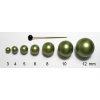 Voskované perly 5 mm sv. zelené mat