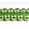 Voskované perly 10 mm světle zelené