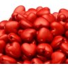 Akrylová srdíčka červená 10x11 mm