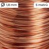 Drát měděný nelakovaný 1,8 mm 5m.