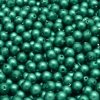 Voskované perly 4 mm zelené matné