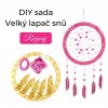 DIY sada Velký lapač snů růžový