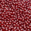 Kuličky 3 mm průhledné rudě červené