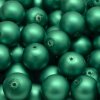 Voskované perly 10 mm zelené matné