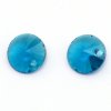 Broušené přívěsky rivoli 8 mm tyrkysově modré