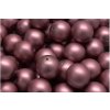 Voskované perly 12mm starorůžové matné