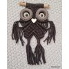 Sova macramé hnědá - svítící oči