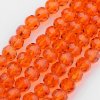 Broušený korálek 6 mm oranžový