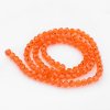 Broušený korálek 6 mm oranžový