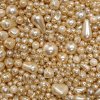 Směs voskovaných perliček béžová
