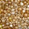 Směs voskovaných perliček zlatá
